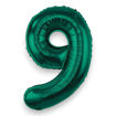 Picture of FOIL BALLOON NUMBER 9 BOTTLE GREEN 34 INCH
